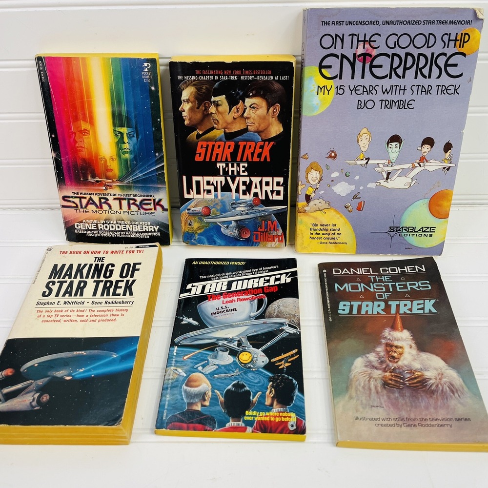 LOT of 6 STAR TREK Novels Movie Making Monsters of Lost Years Sci-fi‎ 1970-1990s
